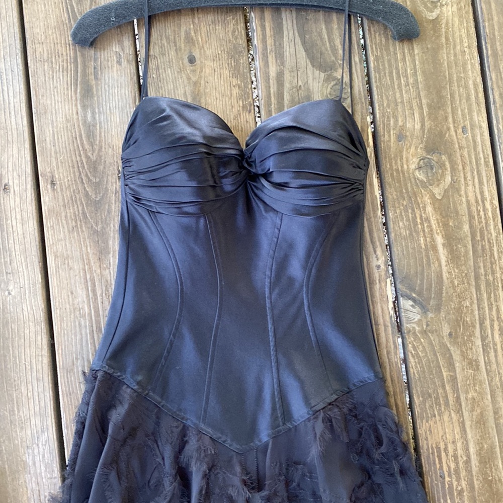 Dina Bar-el Black Cocktail Dress 100% Silk - Picture 3 of 12